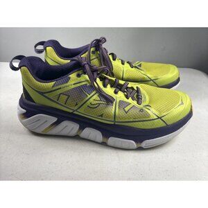 Hoka One One Women 9.5  Infinite Yellow Purple Trail Road Running Shoes